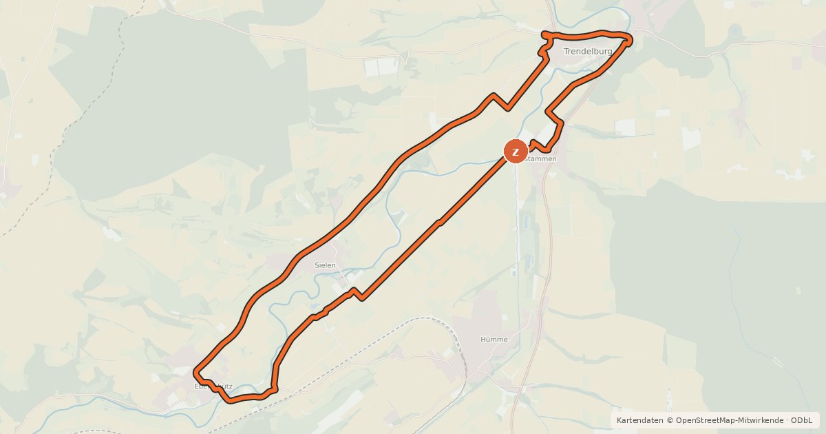 Kartenübersicht der Radroute R3