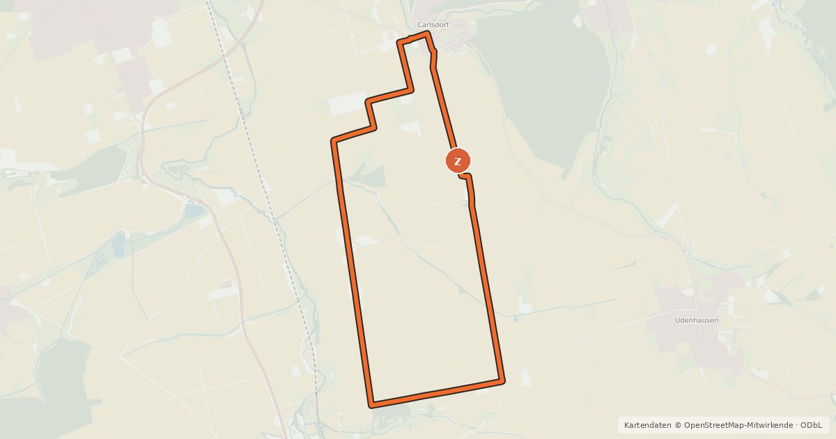 Kartenübersicht der Radroute R32
