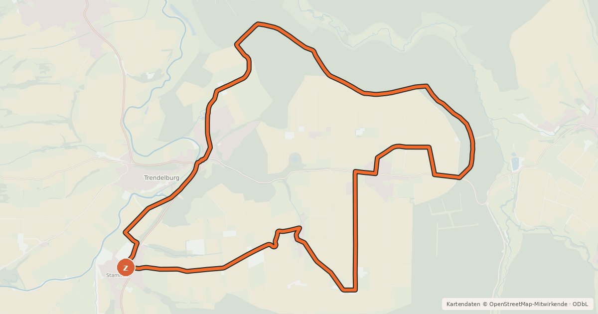 Kartenübersicht der Radroute R4