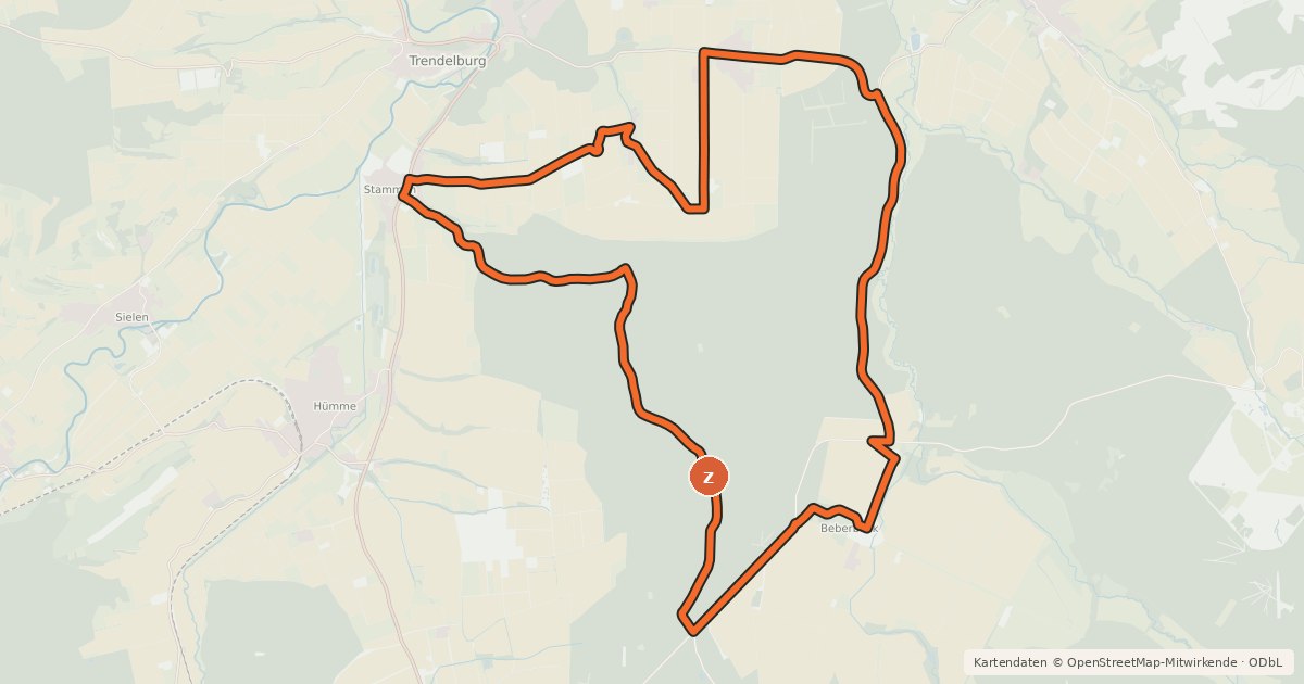 Kartenübersicht der Radroute R5