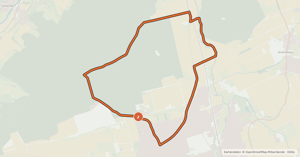 Kartenübersicht der Radroute R8