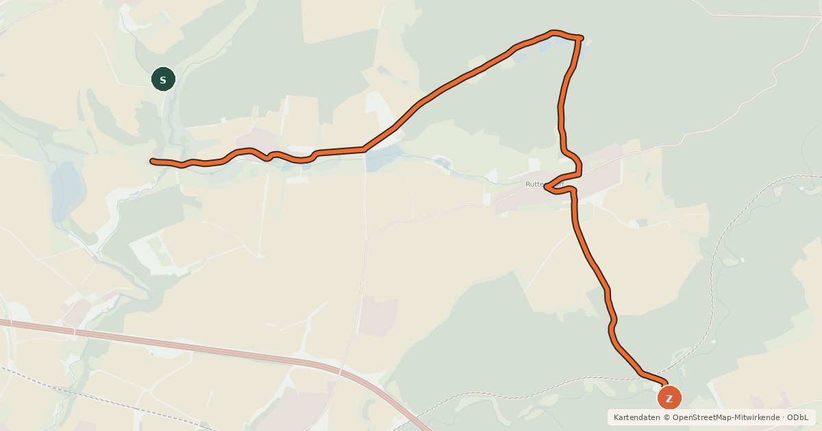 Kartenübersicht der Radroute R8