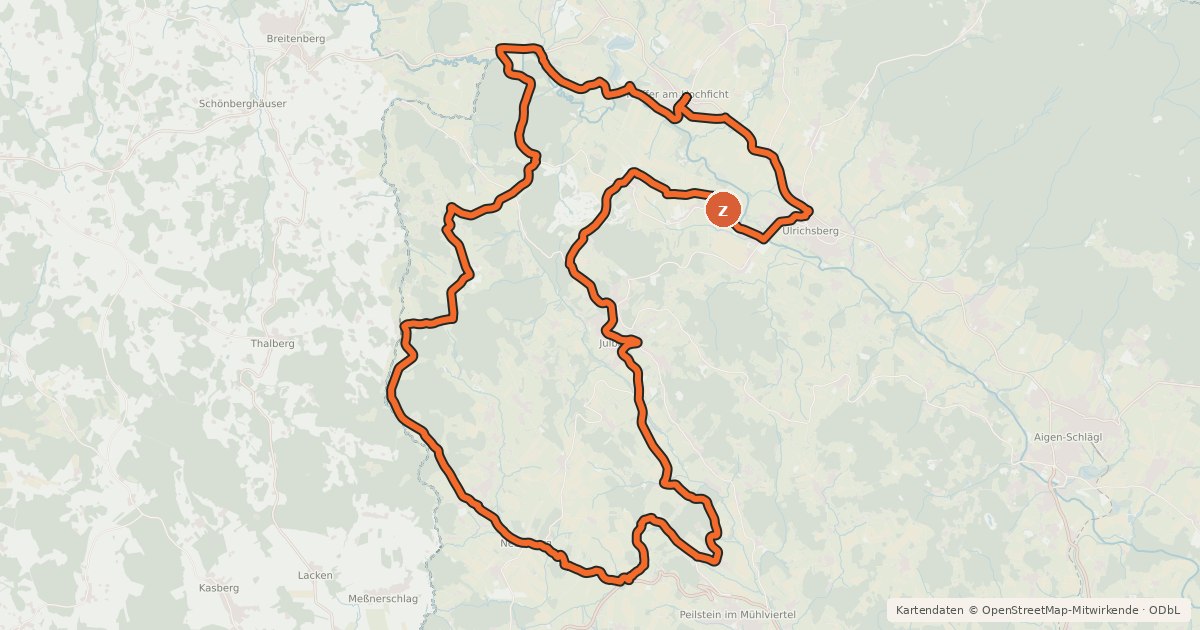 Kartenübersicht der Radroute R806, Mühltal Radroute