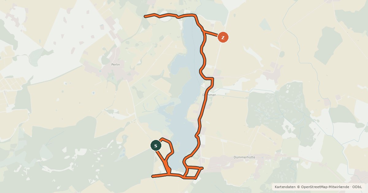 Kartenübersicht der Radroute Rad-Wanderweg