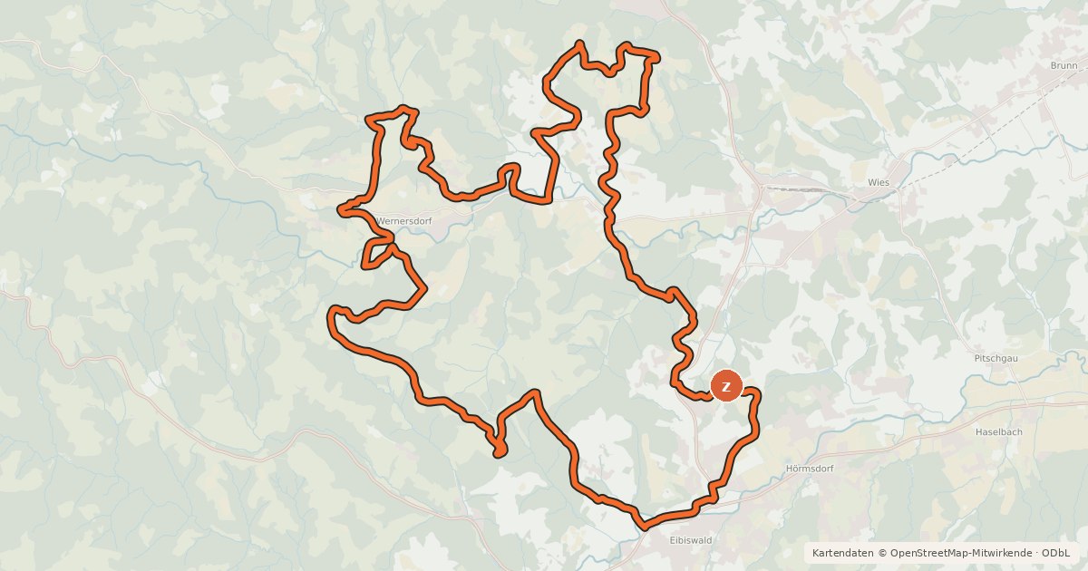 Kartenübersicht der Radroute Radelikat (Eibiswald)