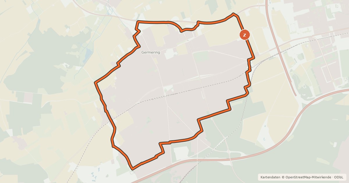 Kartenübersicht der Radroute RadlRing Gemering