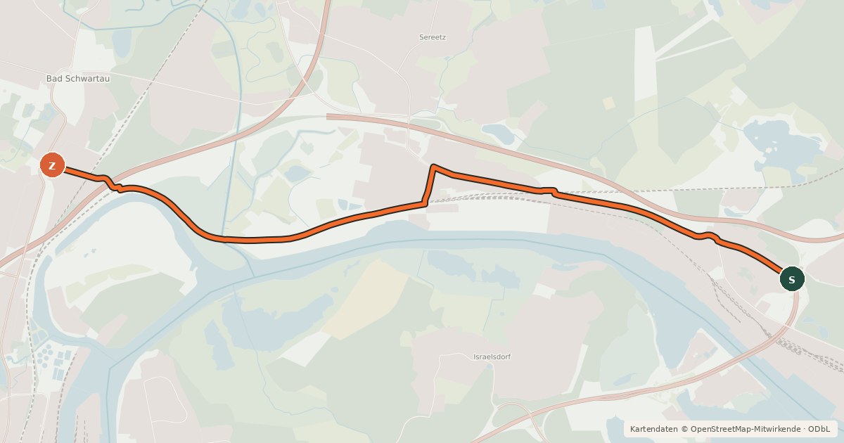 Kartenübersicht der Radroute Radnetz HL 26