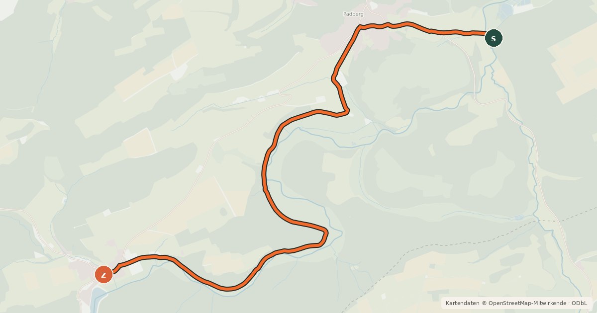Kartenübersicht der Radroute Radroute 04-05