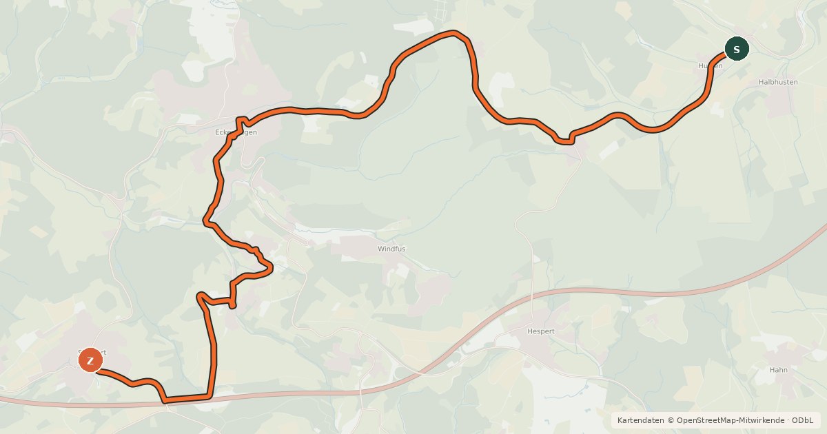 Kartenübersicht der Radroute Radroute 04-30
