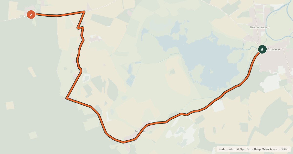 Kartenübersicht der Radroute Radroute 04-35