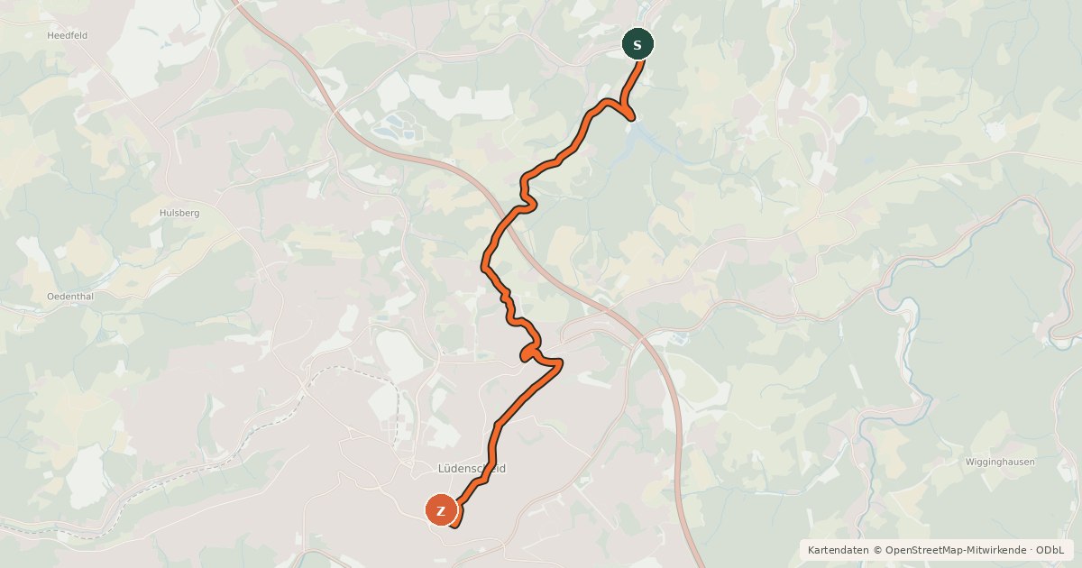 Kartenübersicht der Radroute Radroute 05-06