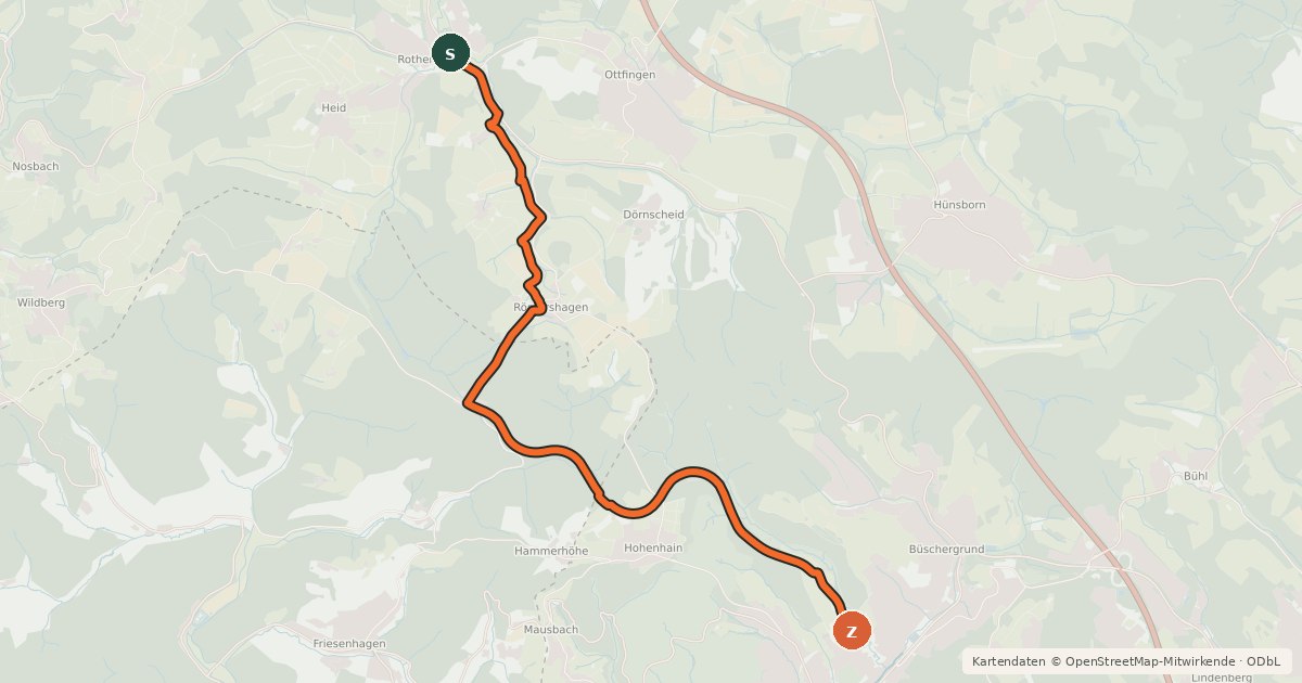 Kartenübersicht der Radroute Radroute 05-46