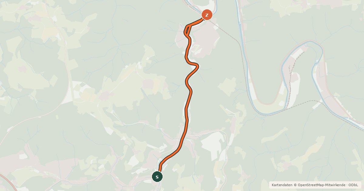 Kartenübersicht der Radroute Radroute 05-59