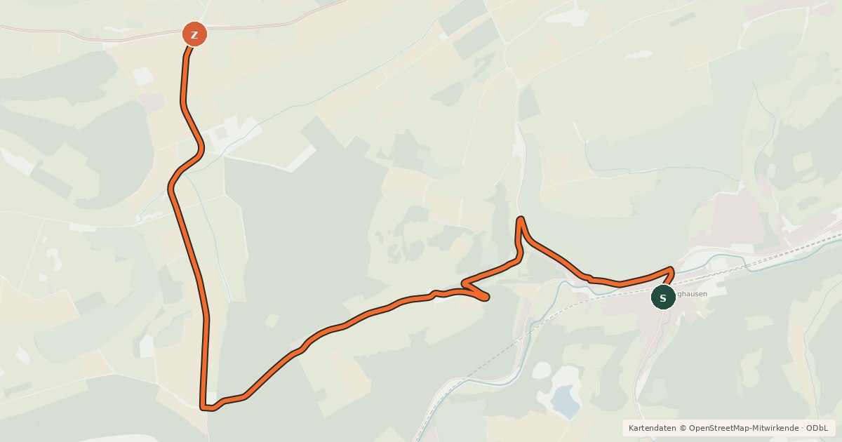 Kartenübersicht der Radroute Radroute 06-07