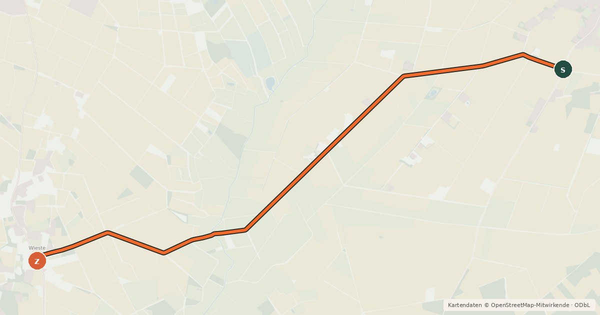 Kartenübersicht der Radroute Radroute 06-20