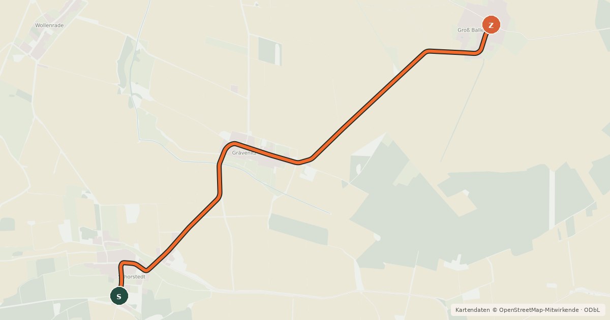 Kartenübersicht der Radroute Radroute 06-37