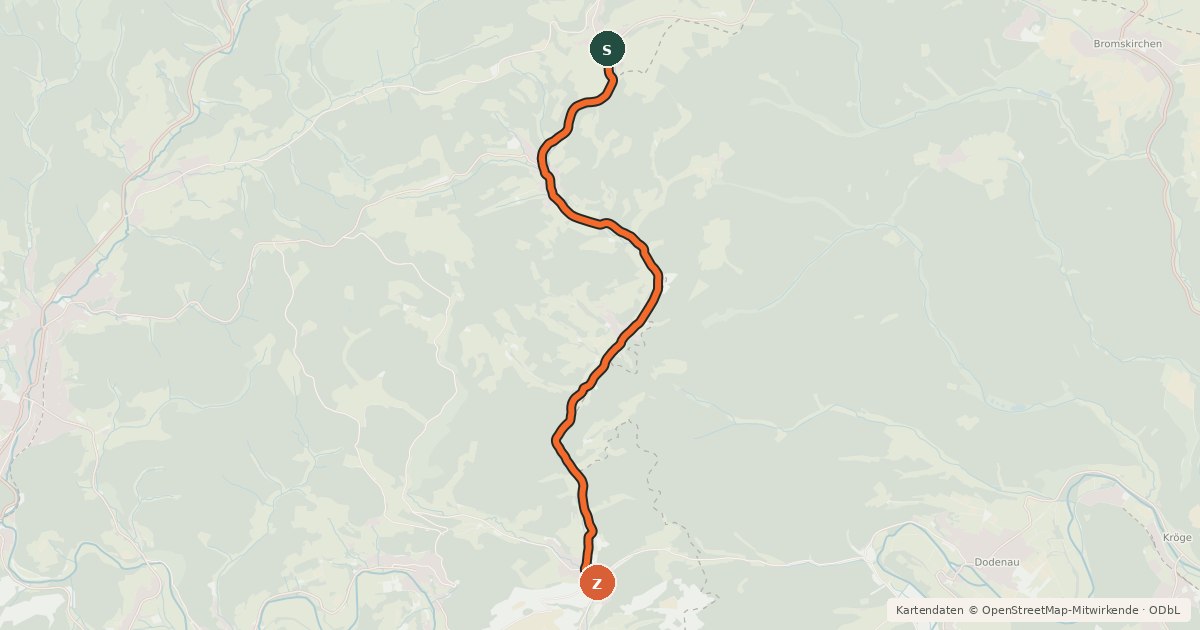 Kartenübersicht der Radroute Radroute 07-08