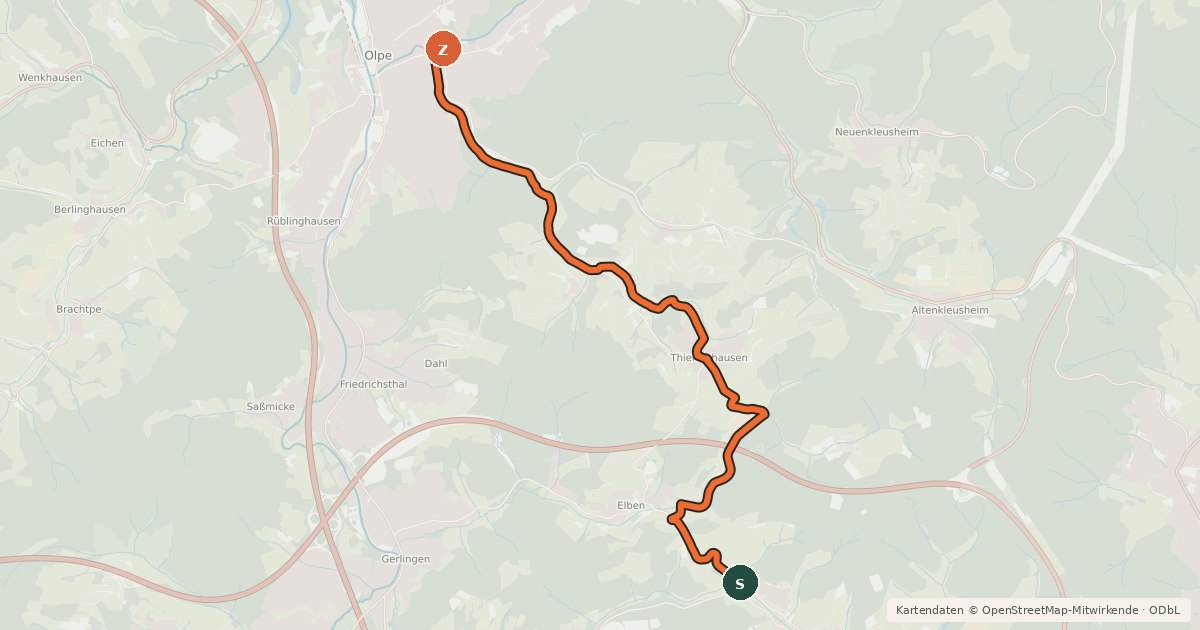 Kartenübersicht der Radroute Radroute 08-10