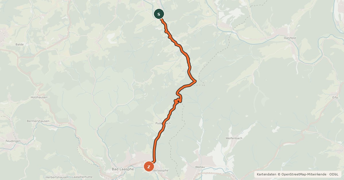 Kartenübersicht der Radroute Radroute 09-23