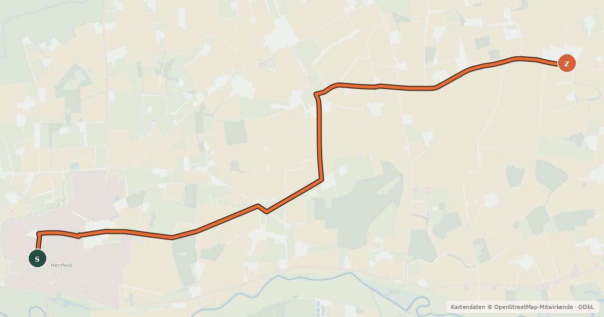 Kartenübersicht der Radroute Radroute 09-52