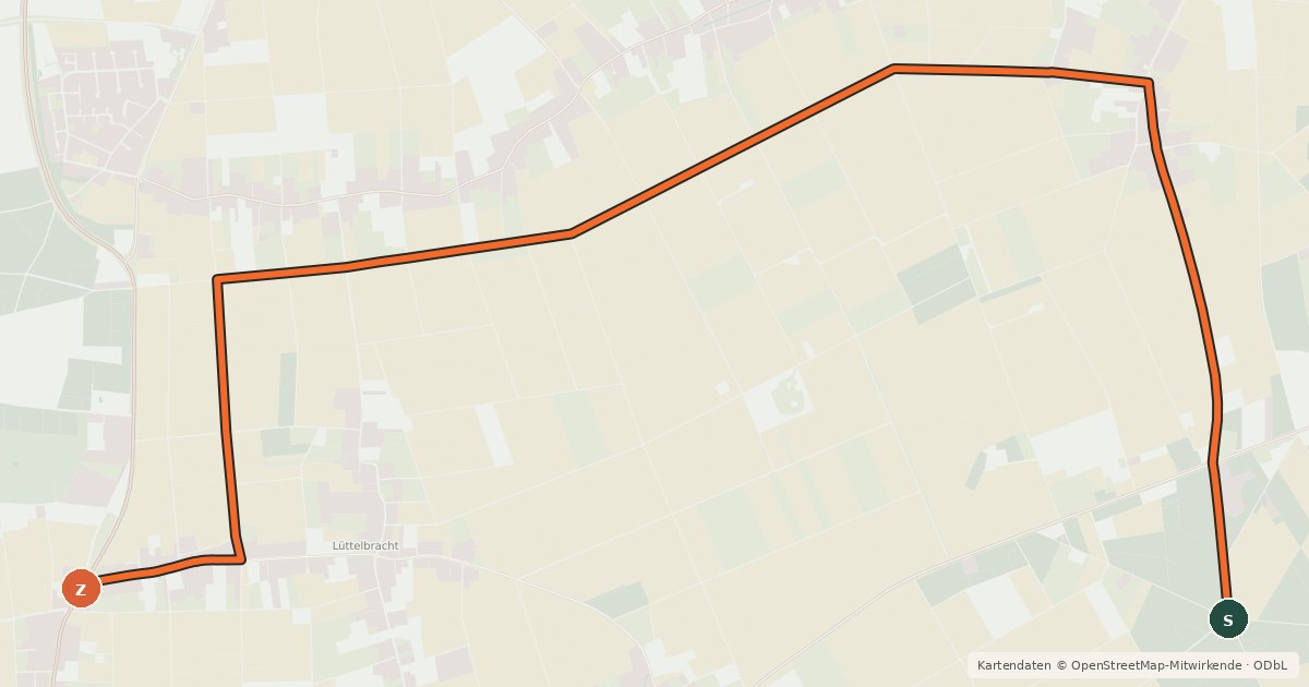 Kartenübersicht der Radroute Radroute 09-59