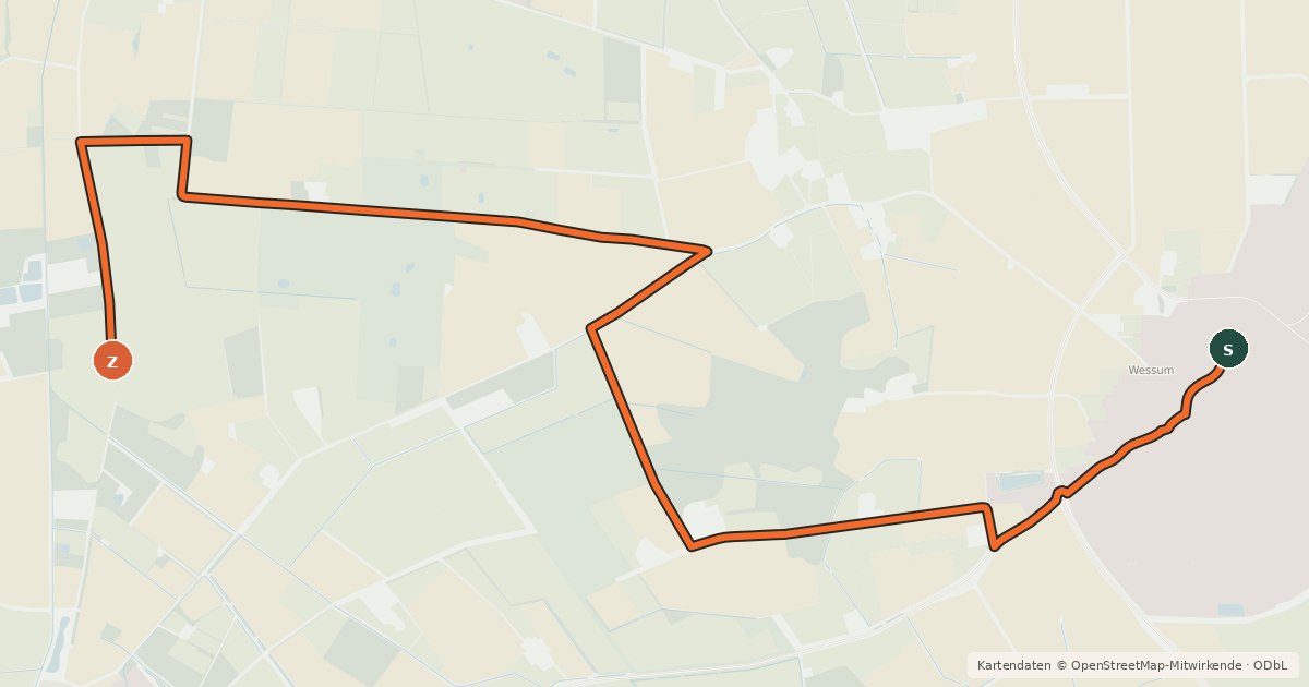 Kartenübersicht der Radroute Radroute 10-15