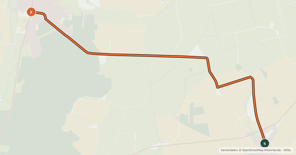 Kartenübersicht der Radroute Radroute 10-30