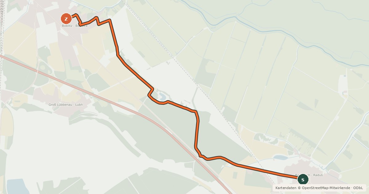 Kartenübersicht der Radroute Radroute 11-15