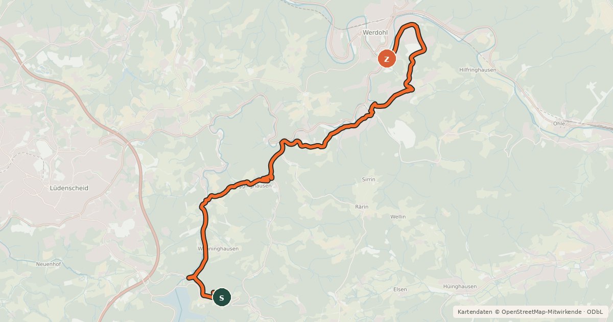Kartenübersicht der Radroute Radroute 11-64