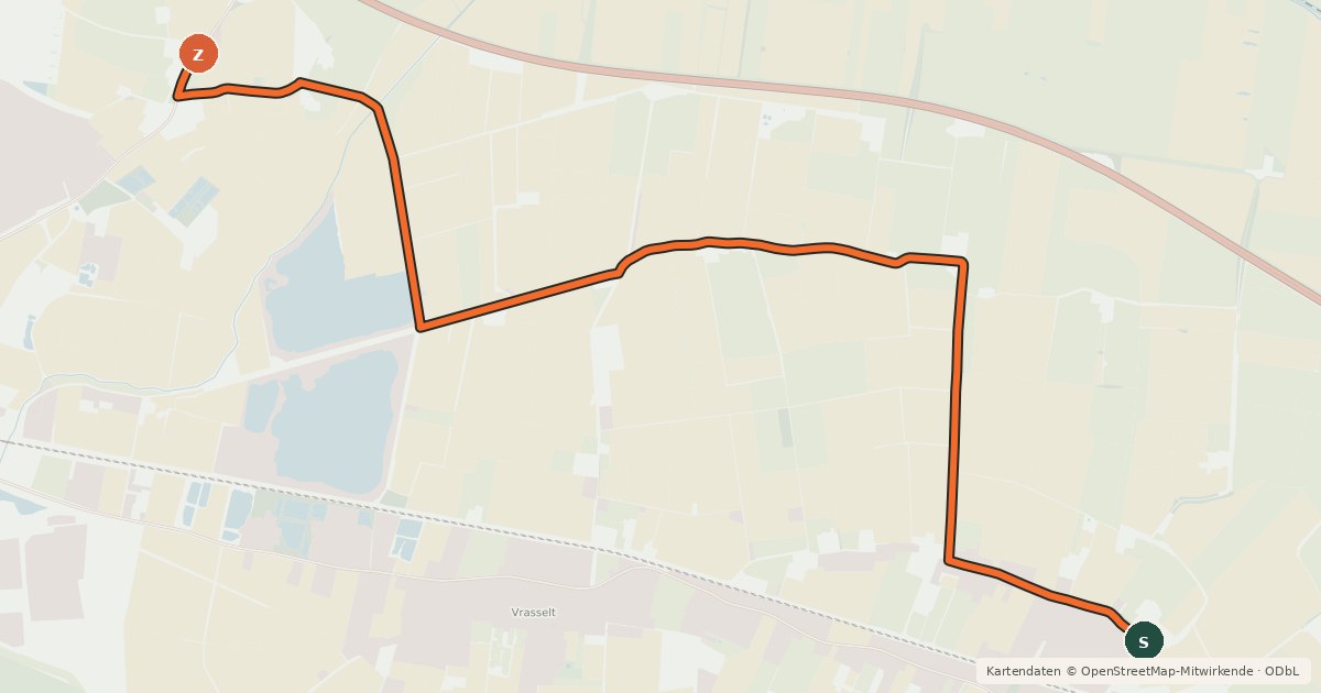 Kartenübersicht der Radroute Radroute 11-87