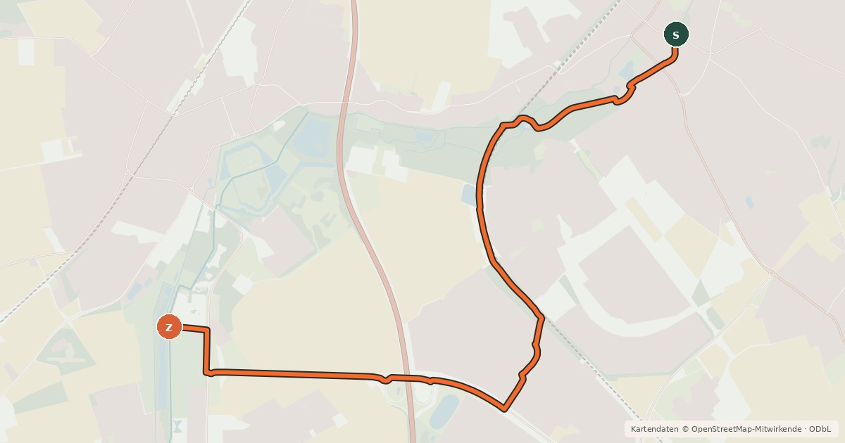 Kartenübersicht der Radroute Radroute 12-15