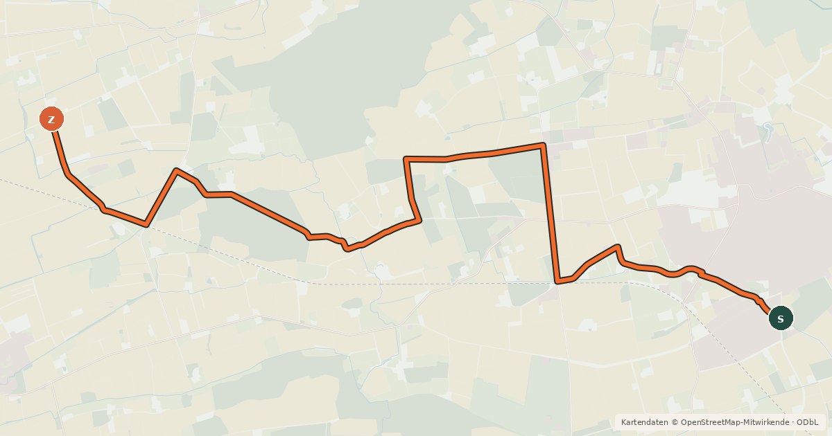 Kartenübersicht der Radroute Radroute 12-47