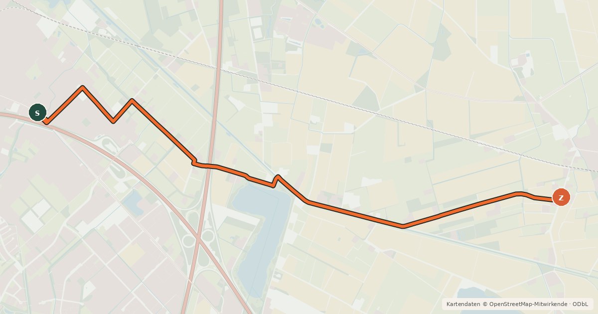 Kartenübersicht der Radroute Radroute 12-48