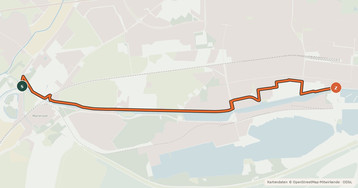 Kartenübersicht der Radroute Radroute 12-66