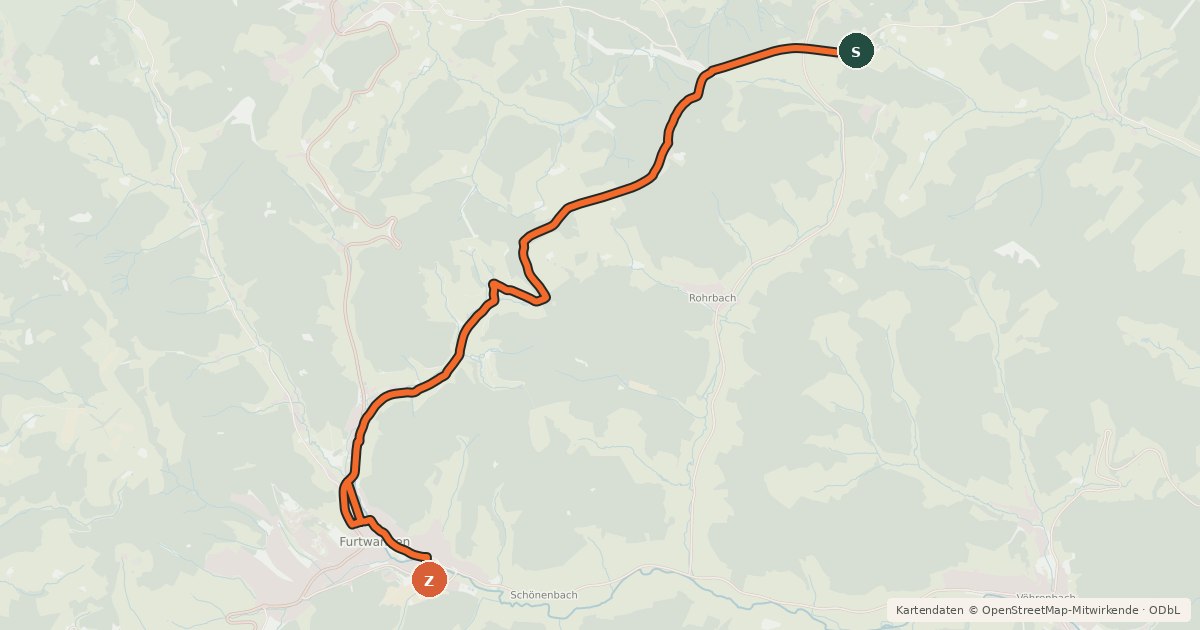 Kartenübersicht der Radroute Radroute 13-24