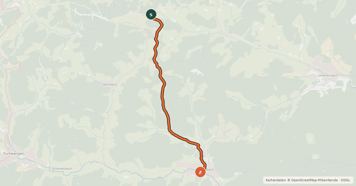 Kartenübersicht der Radroute Radroute 13-25