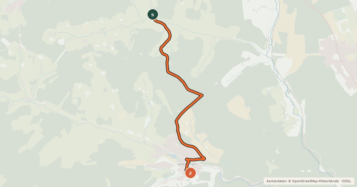 Kartenübersicht der Radroute Radroute 14-21