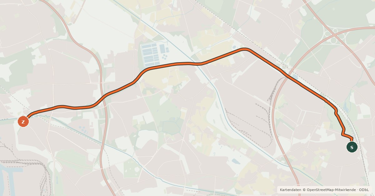 Kartenübersicht der Radroute Radroute 14-21