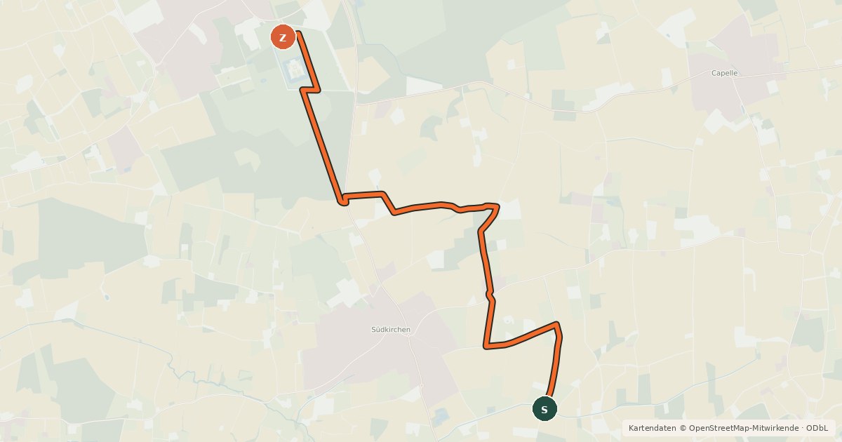 Kartenübersicht der Radroute Radroute 14-33