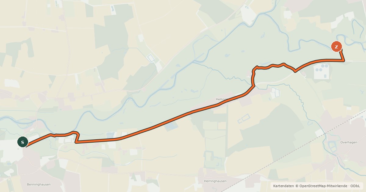 Kartenübersicht der Radroute Radroute 15-16