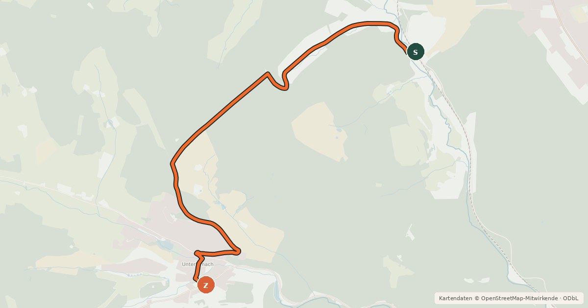 Kartenübersicht der Radroute Radroute 15-21
