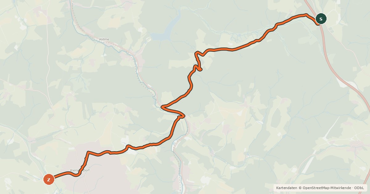 Kartenübersicht der Radroute Radroute 15-23