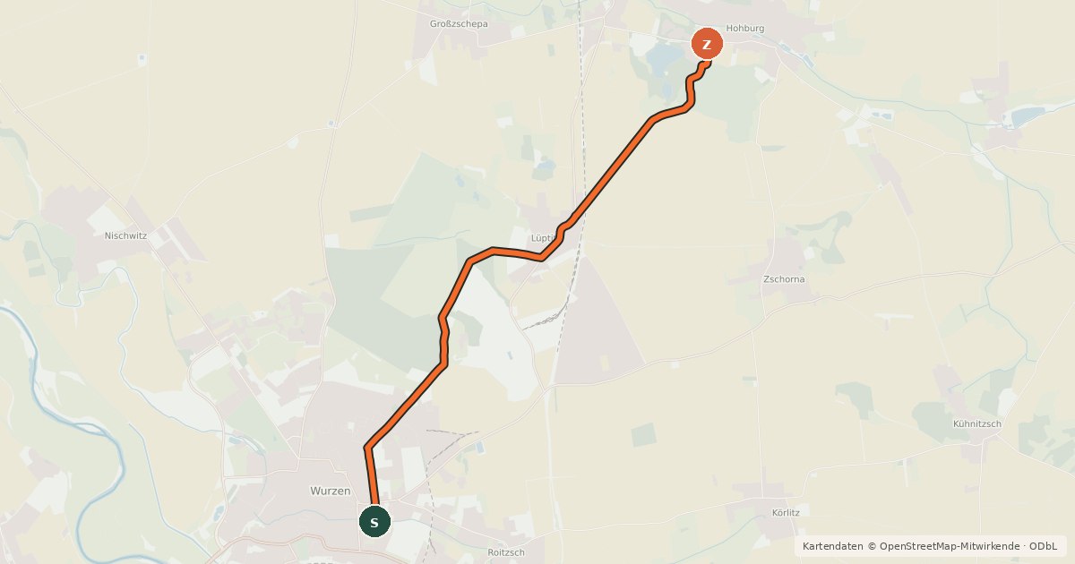 Kartenübersicht der Radroute Radroute 15-32