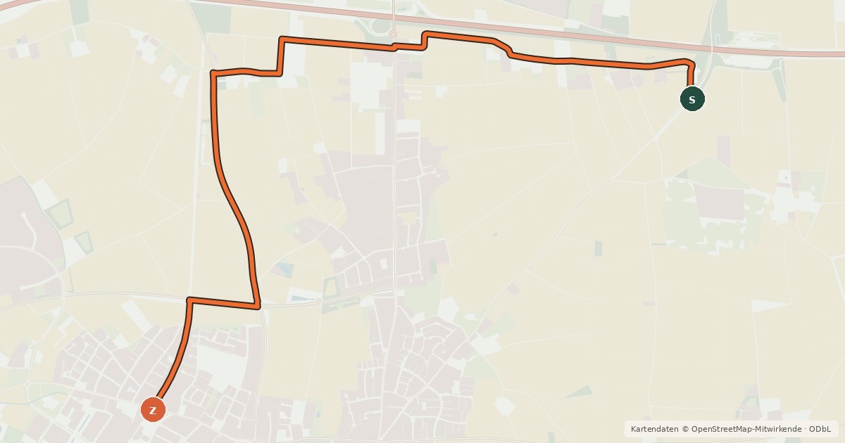 Kartenübersicht der Radroute Radroute 15-78
