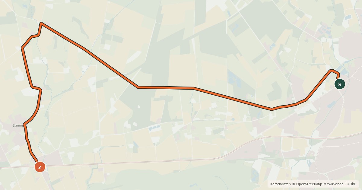 Kartenübersicht der Radroute Radroute 17-21