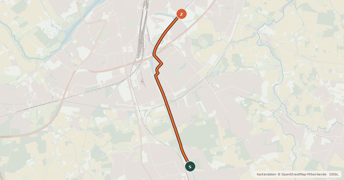 Kartenübersicht der Radroute Radroute 17-22