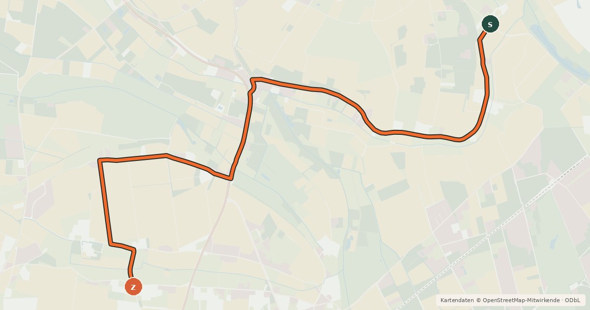 Kartenübersicht der Radroute Radroute 17-48