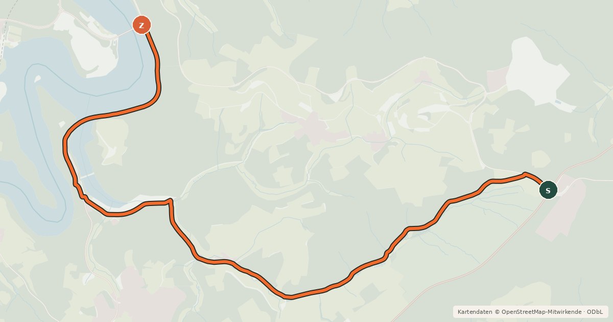 Kartenübersicht der Radroute Radroute 18-27