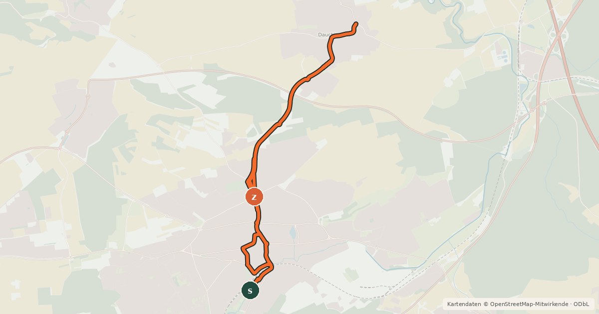 Kartenübersicht der Radroute Radroute 18-28