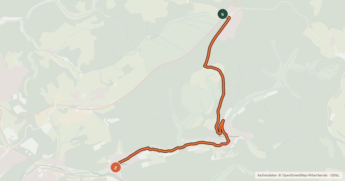 Kartenübersicht der Radroute Radroute 18-28